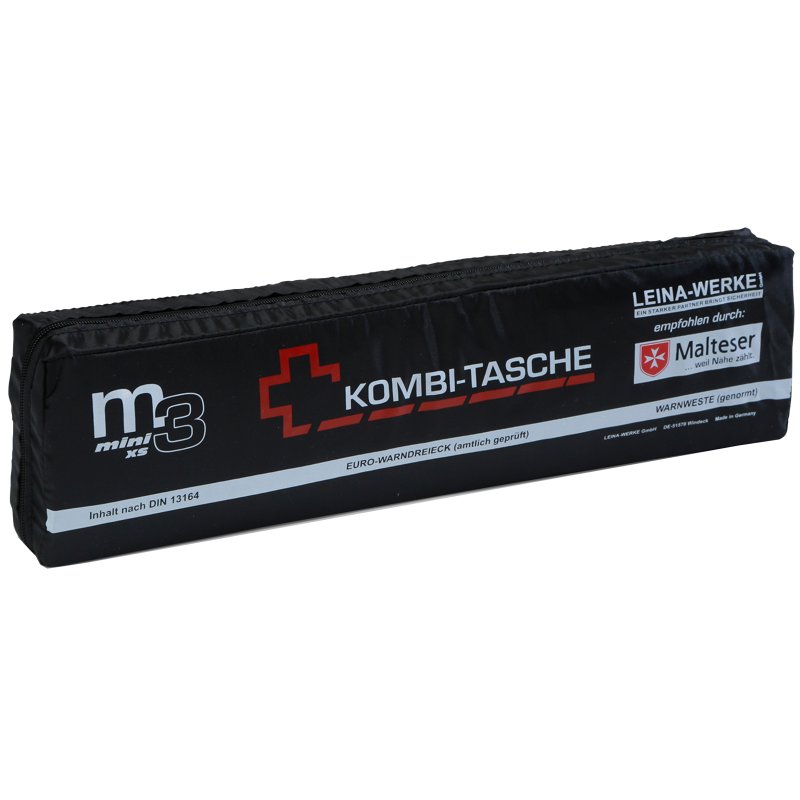LEINA-WERKE autohulptasje M3 XS, DIN 13164, zwart, 440×115×50 mm
